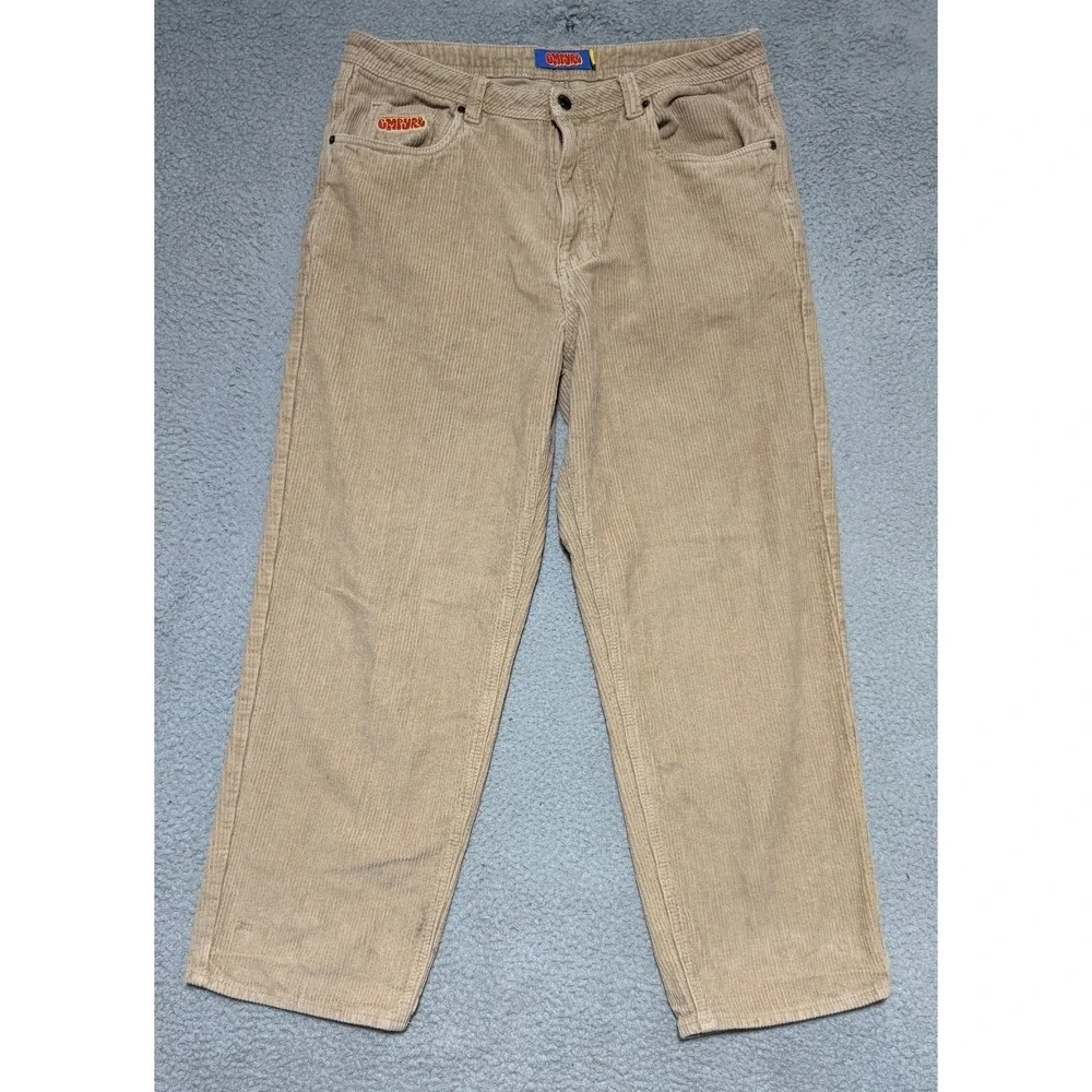 Empyre Relax Brown Khaki Corduroy Pants Mens 34x27 Skateboard Baggy Casual